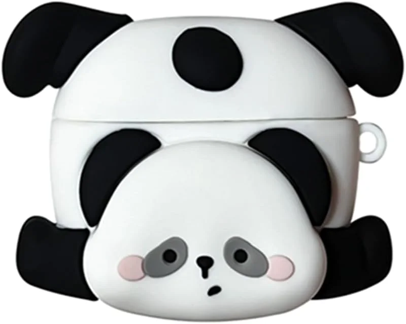 Rolig söt tecknad stående panda hörlurar fodral för Airpods 3 generation headset 3D silikon skyddande mjukt fodral lämplig för pojkar flickor — Mobil och surfplatta