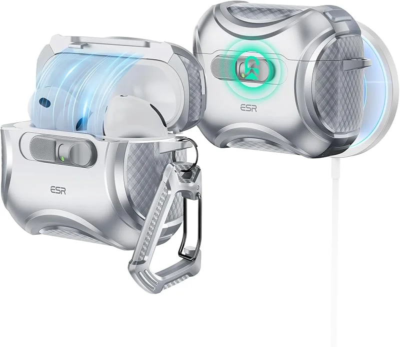 ESR för AirPods Pro 3-fodral (2025), Kompatibel med MagSafe, Grå — Mobil och surfplatta