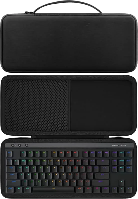 Co2CREA hårt TKL tangentbord förvaringsfodral för Logitech G915 LIGHTSPEED TKL trådlöst mekaniskt speltangentbord, endast fodral — Datortillbehör