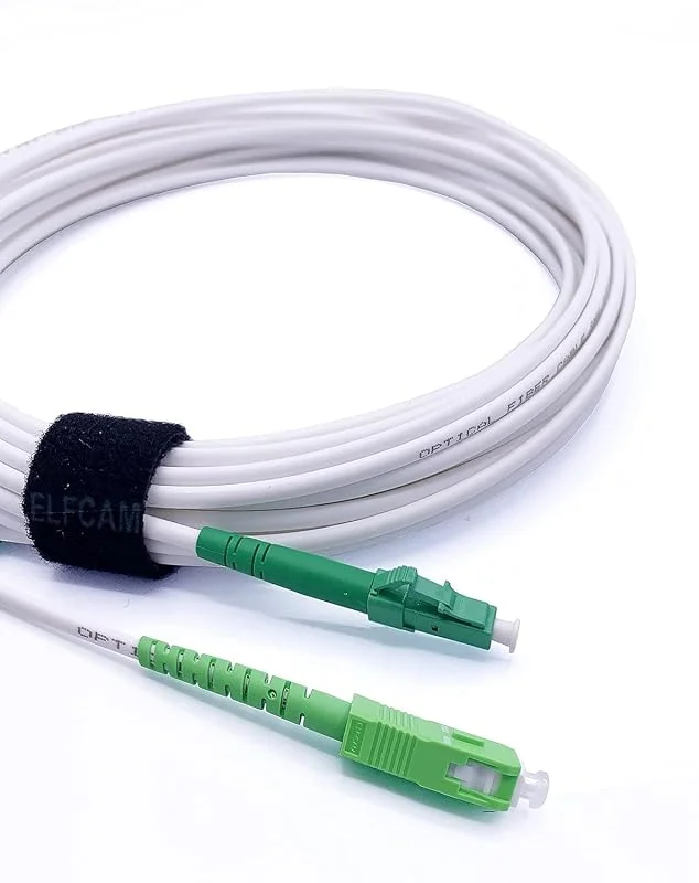 Elfcam® - SC, APC till LC, APC enkelläge Simplex 9, 125μm OS2 optisk strumpeband LSZH vit (7M) — TV och streaming