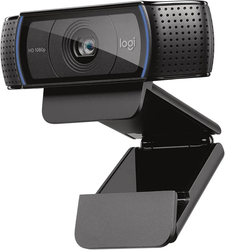 Logitech C920S HD Pro Webcam, Videosamtal i 1080p, HD-autofokus och ljuskorrigering, Stereoljud med dubbla mikrofoner, Betraktningsvinkel: 78° — Datortillbehör