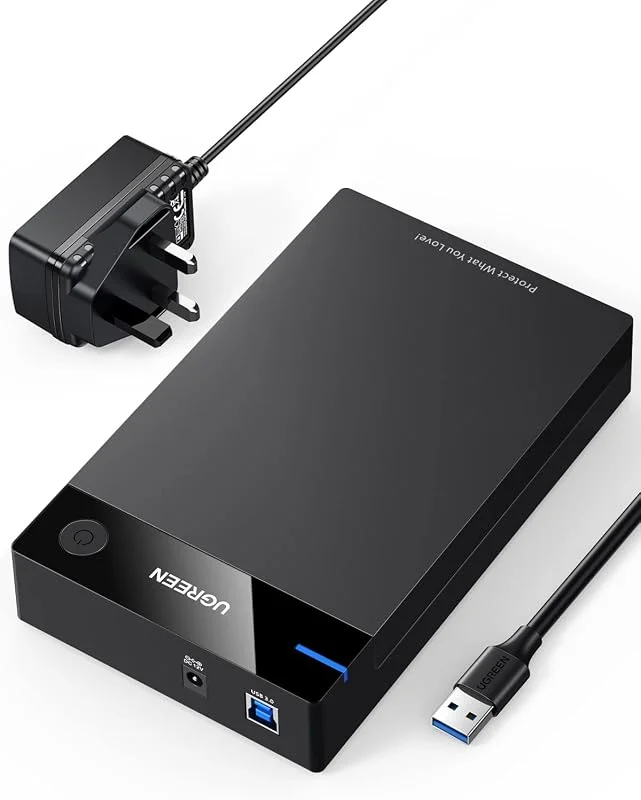 UGREEN Hårddiskhölje 3, 5 tum extern SATA-disk Caddy Reader USB 3.0 2.5 3, 5 HDD SSD 16TB UASP fodral dockstation med 12 V 2 A nätadapter för Windows, Linux, MacOS, PS4, Xbox, TV, bärbar dator, MacBook — Hårvård