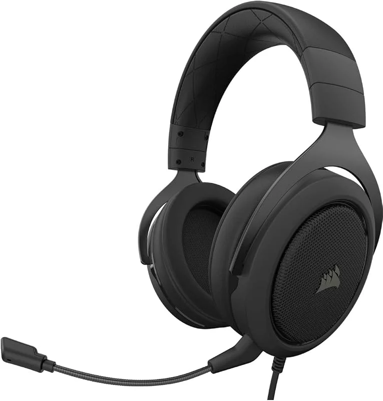 CORSAIR HS50 PRO STEREO Lättviktigt Trådbundet Gamingheadset För Flera Plattformar - Avtagbar Enkelriktad Mikrofon - PC, Mac, PS5, PS4, Xbox, Nintendo Switch, Mobil - Kolfiber — Hörlurar och ljud