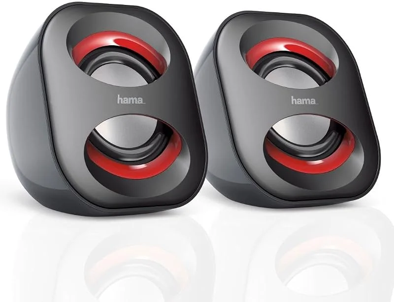Hama 00173131 Högtalare Sonic Mobil 183, Svart, Röd — Hörlurar och ljud