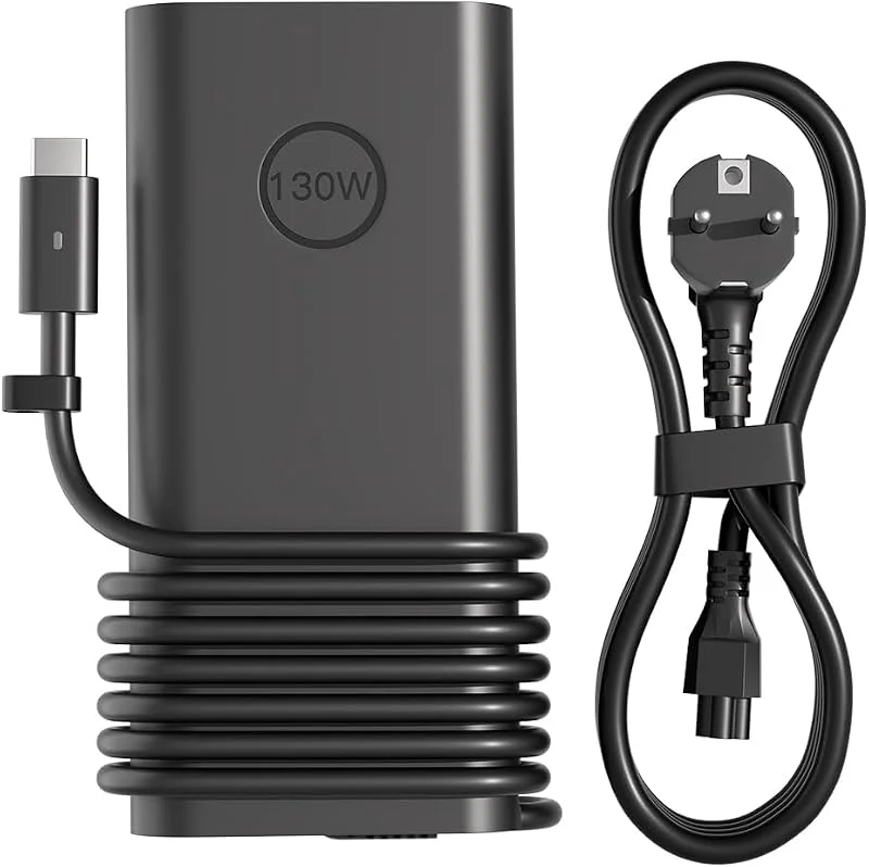 130W USB C Bärbar Dator Laddare för Dell Laptop Nätadapter 20V 6.5A — Mobil och surfplatta