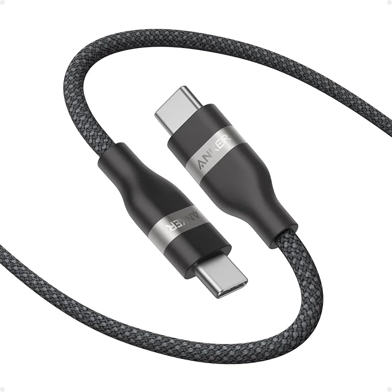 Anker Nano Kabel, USB-C till USB-C 240W, Färgglad Flätad, 0.9m — Mobil och surfplatta