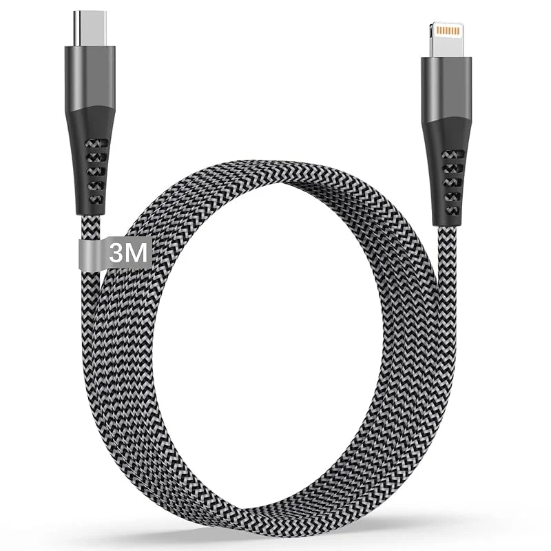 USB C Lightning kabel 3M [MFi-certifierad], USB C iPhone laddningskabel 3M lång iPhone-kabel USB c snabbladdningskabel för Apple IPhone 14 Pro Max, 13, 12, 11, X — Mobil och surfplatta