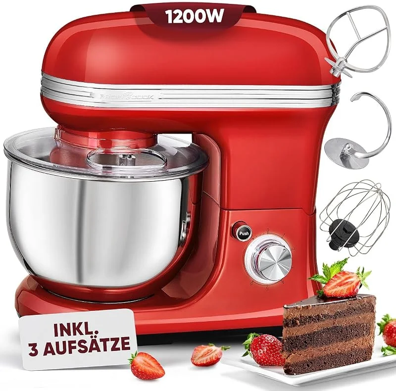 ProfiCook 501197 Knådmaskin, Röd, 5 l — Kök & Hushåll