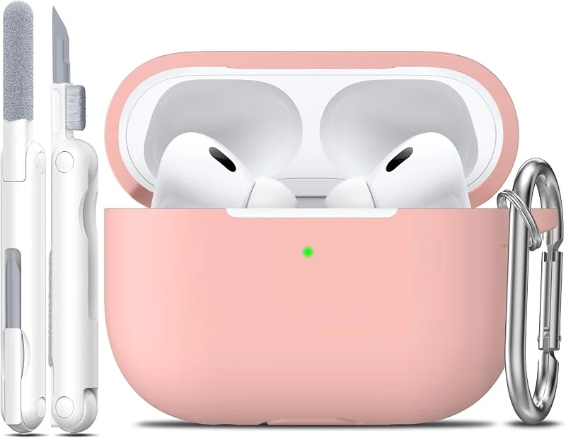 R-fun for AirPods Pro 2 Case Soft Silicone -Powder Pink — Mobil och surfplatta