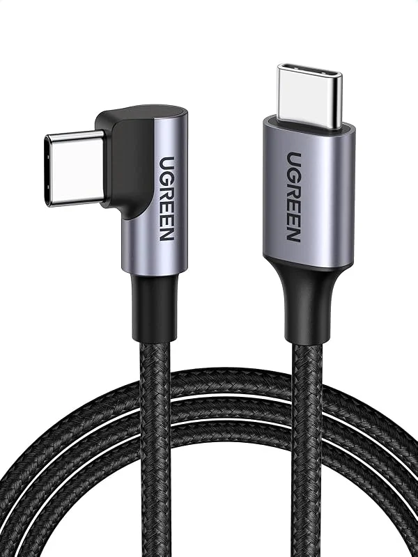 UGREEN 60W USB-C-kabel till USB-C vinkel PD 3.0 PPS USB-C laddkabel 90 — Mobil och surfplatta