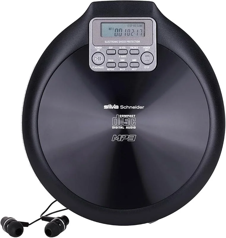 Silva Schneider MCD50 bärbar CD-spelare CD, CD-R, CD-RW, MP3 märkbara knappar aluminium (matt), SC, 251004 — Portabel digital och ljud
