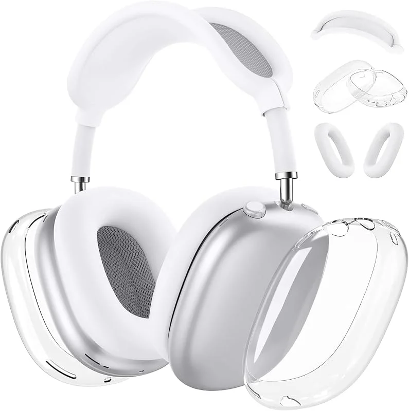 MOLOPPO 3 i 1 fodralskydd kompatibelt med AirPods Max 2, 1 2024, 2020, vitt — Mobil och surfplatta