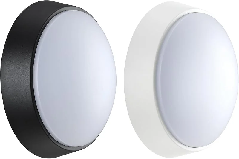 Luceco Eco LED-belysning, Svart och vit infattning, 21, 5 cm, 10 Watt Runt skott Svart — Smart belysning