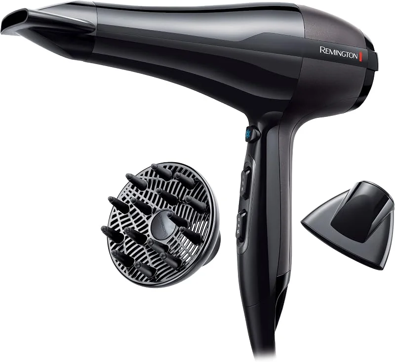 Remington hårfön, 2300W AC-motor, 3 värme och 2 hastighetsinställningar, två stylingmunstycken, diffuser, 3m sladd, Pro-Air AC, AC5999 — Hårvård