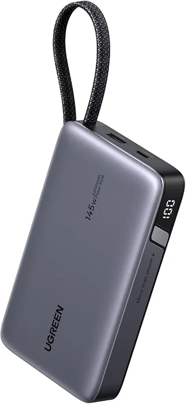 UGREEN Nexode Powerbank 20000mAh 145W med inbyggd USB-C kabel — Mobil och surfplatta