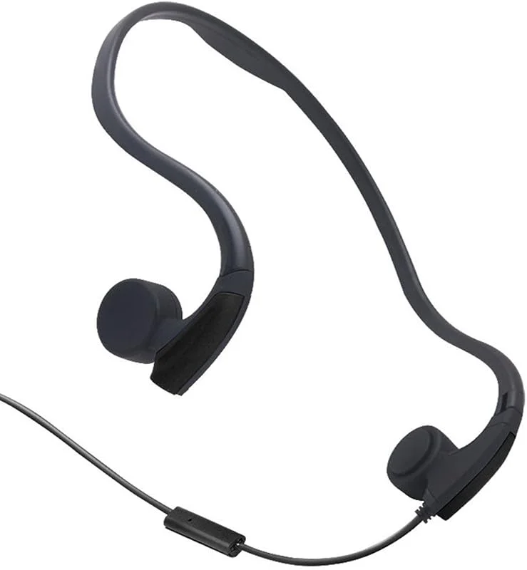 Bone Conduction hörlurar med mikrofon stereo öppet öra "sporthörlurar med brusreducering — Hörlurar och ljud