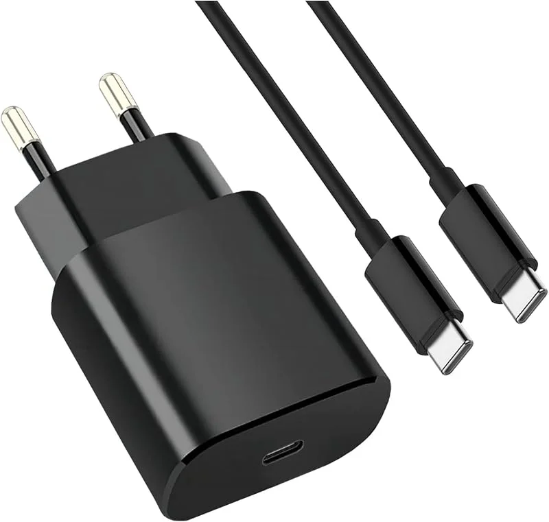 25W Laddare USB C Adapter kabel kompatibel med Samsung Galaxy S23, S24, S25, S22, S21, S20, S21+, S20+, FE, ultra, A52, A53, A41, M52, M53, A54, Strömadapter och 1, 5M kabel — Mobil och surfplatta