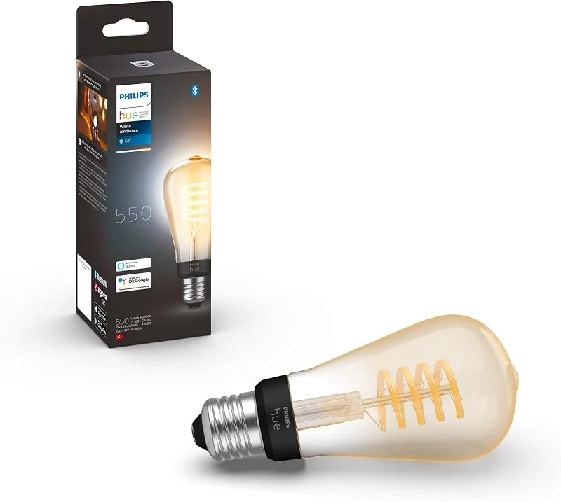 Philips Hue White Ambiance filament LED-lampa ST64 E27 — Smarta hem