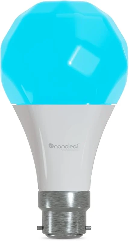 Nanoleaf Essentials B22 LED Bulb, RGBW Dimmable Smart Bulb - Thread & Bluetooth Colour Changing Light Bulb, Works with Google Assistant Apple Homekit, for Room Decor & Gaming — Smart belysning