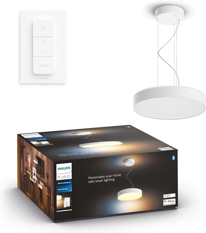 Philips Hue Enrave Pendellampa, vit inkl Dimmer Switch — Smarta hem