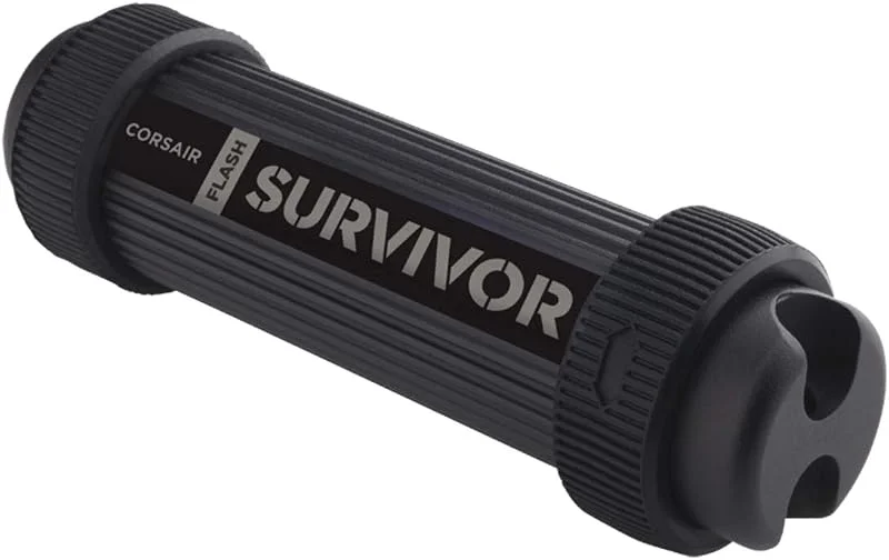 Corsair Flash Survivor Stealth v2 64 GB USB-minne (USB 3.0, robust, vattenavvisande) svart — Datortillbehör