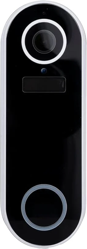 Alpina Smart Home radioklocka med kamera – dörrklocka – WLAN – video – Full HD – intercom – mörkerseende – rörelsesensor – IP65 – vit — Smarta hem