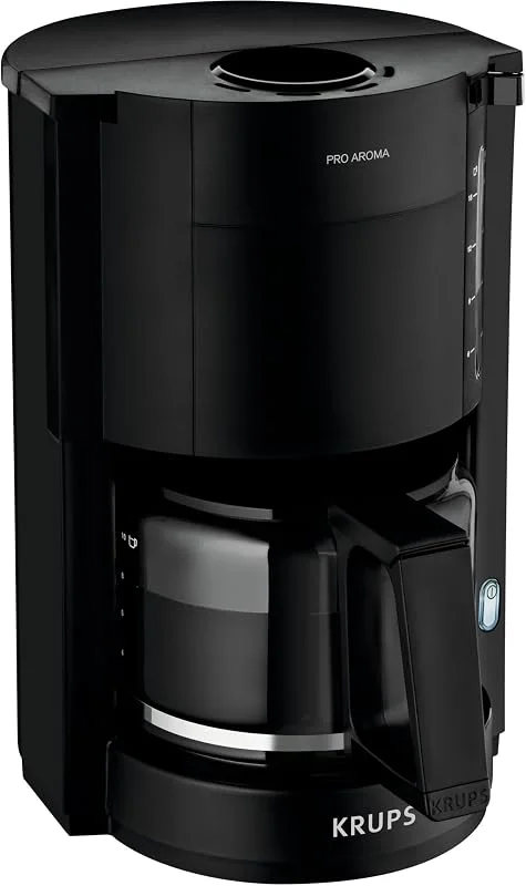 Krups ProAroma Filterkaffemaskin, 1050 W, Metall, 10 Koppar, Svart — Kök & Hushåll