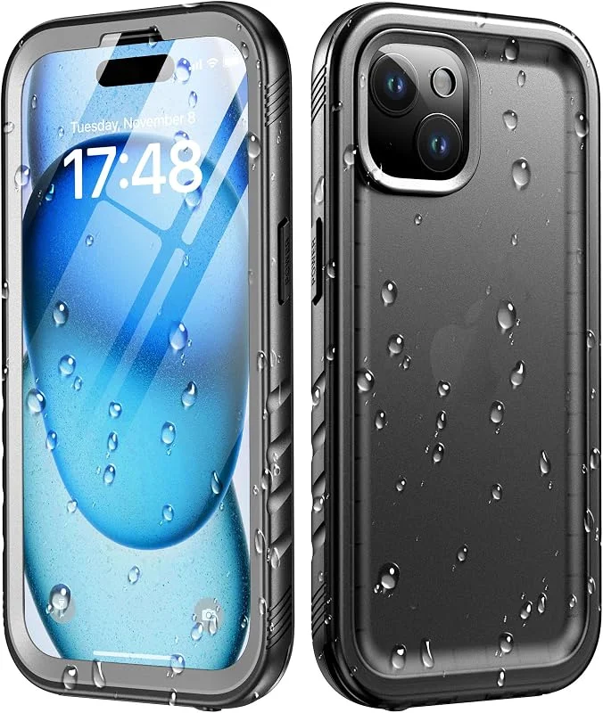 Cozycase Top 360 Vattentätt Stöttåligt Skal för iPhone 15, Svart — Mobil och surfplatta