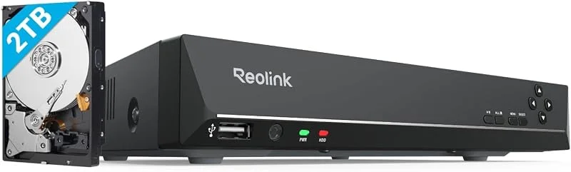Reolink PoE NVR 8 Kanals med 2TB Hårddisk, RLN8-410 — Smarta hem
