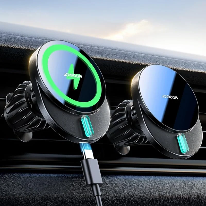 JOYROOM Magsafe Car Mount Charger, Fast Charging Magnetic Wireless Car Charger for Air Vent, 15W Magsafe Car Phone Holder Compatible with iPhone 17-12 Series — Mobil och surfplatta
