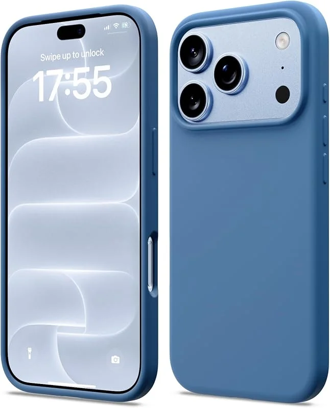 ACRONIX för iPhone 17 Pro Max fodral, smalt flytande silikonskydd, blå — Mobil och surfplatta
