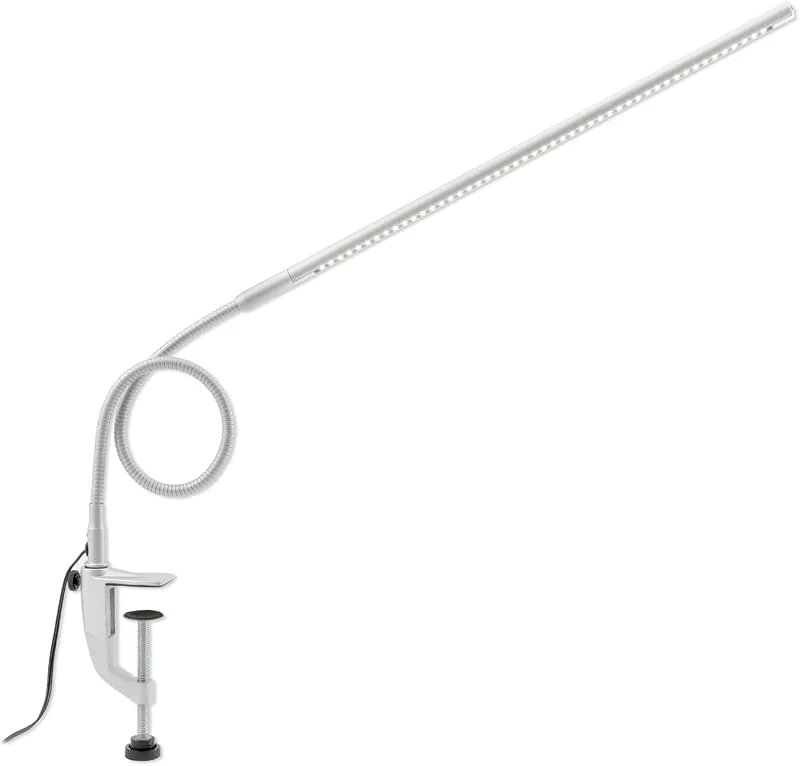 LIGHT LED skrivbordslampa, svängbar arm läslampa 300 lm 3, 5 W 6 400 k klämlampa 48 leds arbetslampa ögonskydd metall bordslampa vridbar skrivbord arkitektlampa för läsning kontor målning — Hushållselektronik