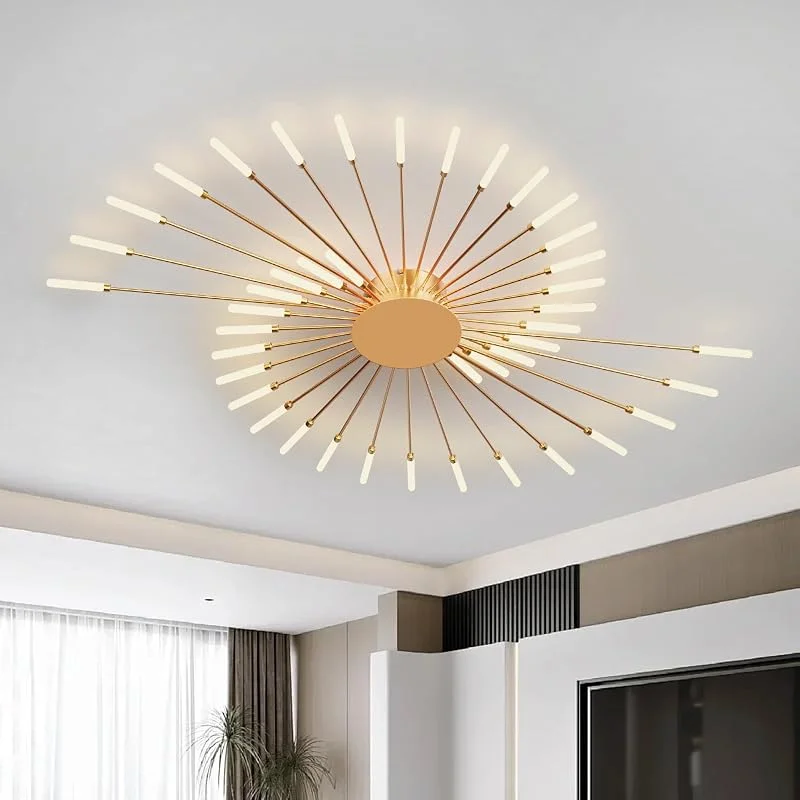 LED-taklampa, modern fyrverkeridesign, taklampa i vardagsrummet, taklampa i sovrummet, hall, matsal, ljuskrona, ljuskrona för barn, icke-dimbart ljus för barn — Hushållselektronik