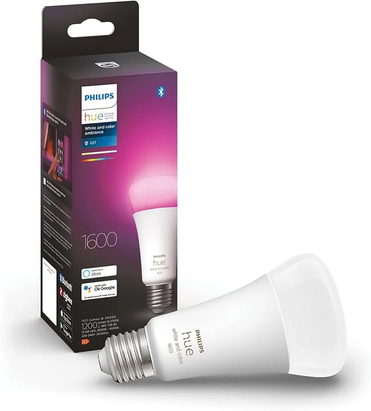 Philips Hue White and Color Ambiance LED-lampa E27 — Smart belysning