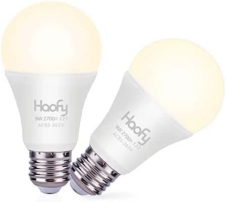 Skymning till gryning glödlampa, Haofy smart sensor LED inbyggd fotosensordetektion med automatisk omkopplare utomhus, inomhus för veranda uteplats garage källare hall (E26, E27, varm vit) — Smart belysning