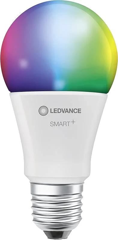 LEDVANCE Smart LED-lampa med WiFi-teknik, bas E27, dimbar, ljusfärg kan ändras (2700–6500K), RGB-färger utbytbara, ersätter glödlampor med 75 W, SMART WiFi Classic Multicolour — Smart belysning