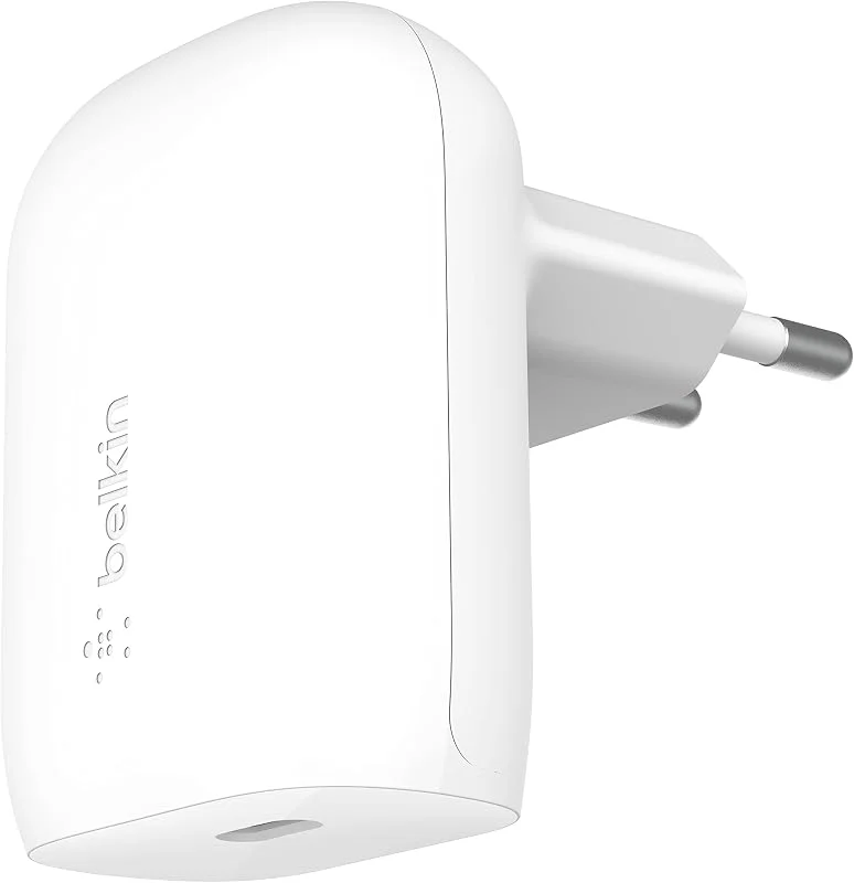Belkin 30 W USB-C Väggladdare Med PPS, PowerDelivery, USB-IF Certifierad PD 3.0 Snabbladdning för iPhone 15, 14, 13, Galaxy S23, S22, iPad, Tab, Pixel, AirPods, MacBook Air och Fler — Mobil och surfplatta