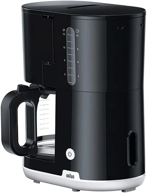 Braun Household Breakfast1 filter Coffee Maker Aroma Cafe OptiBrew System Automatisk Shut-Off Coffee Maker för upp till 10 koppar diskmaskin Safe 1000 W Svart — Kök & Hushåll