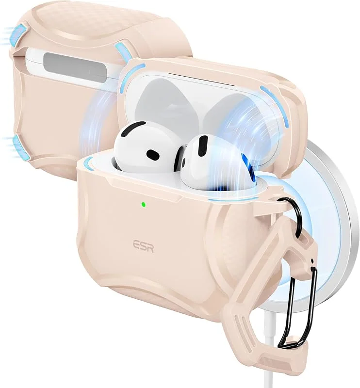 ESR för AirPods 5, 4-fodral, kompatibel med MagSafe, Desert Titanium — Mobil och surfplatta