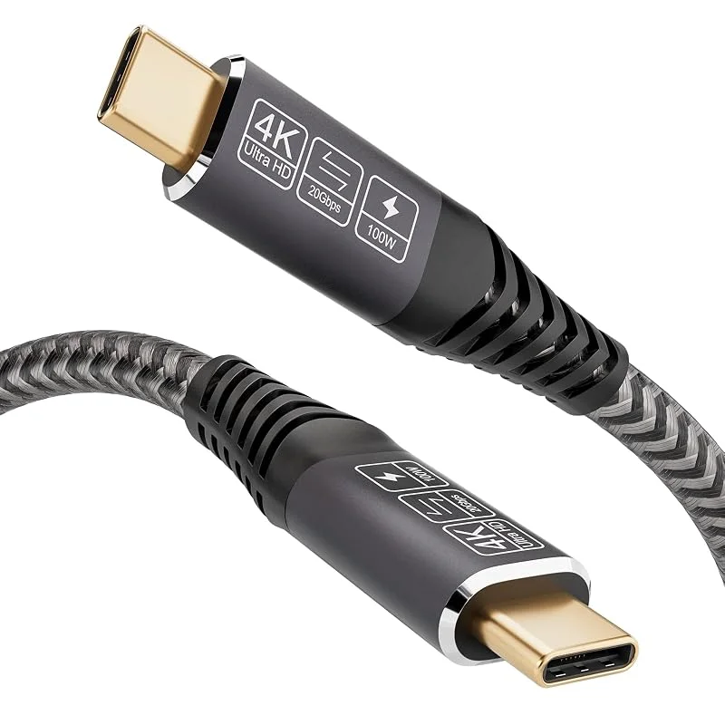 CAKOBLE USB C to USB C 20 Gbps Cable, USB 3.2 Gen2, 100W 20V, 5A usb c cable fast charge, 4K @ 60Hz video transmission for laptops, monitors, USB C devices 0.5M — Mobil och surfplatta