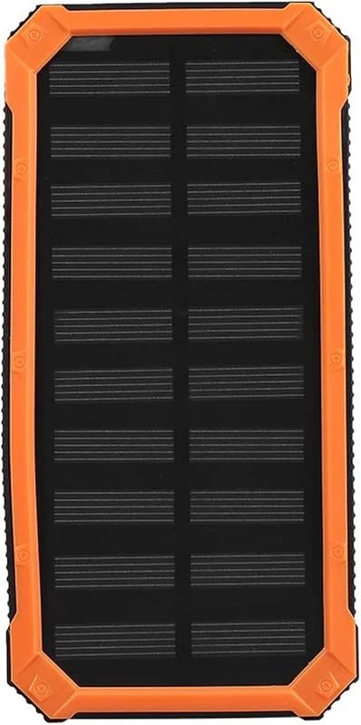 KIMISS 20000mAh Portable Solar Power Bank with Dual USB Fast Charging and DIY Kit - Orange (Orange) — Mobil och surfplatta