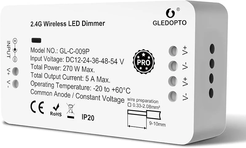 GLEDOPTO Zigbee 3.0 dimmerkontroll kompatibel Amazon Echo Plus Echo Studio LED Light Controller Pro arbete med Home Center TUYA Smartlife Voice 2.4G RF fjärrkontroll — Smarta hem
