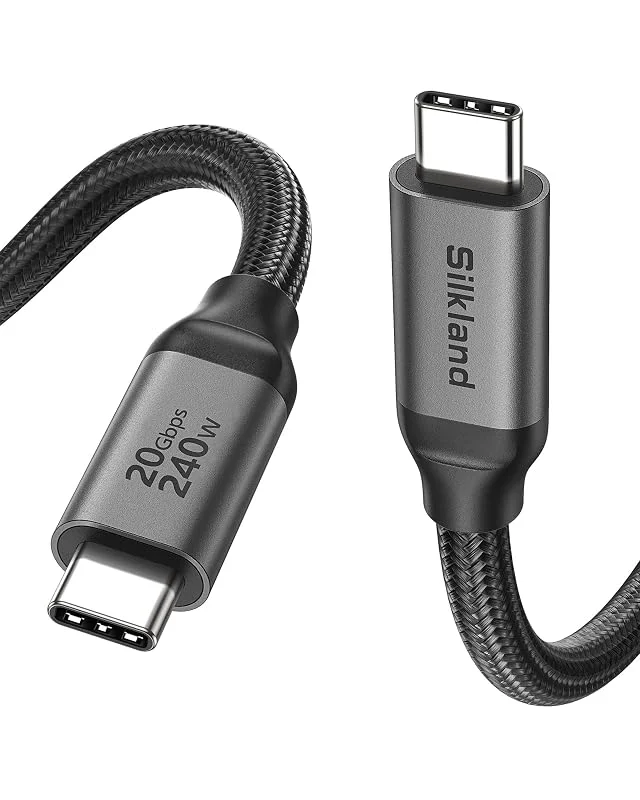 Silkland USB-C 3.2 Gen2×2 Kabel, 20Gbps Datakabel USBC to USBC Kabel 1M — Mobil och surfplatta