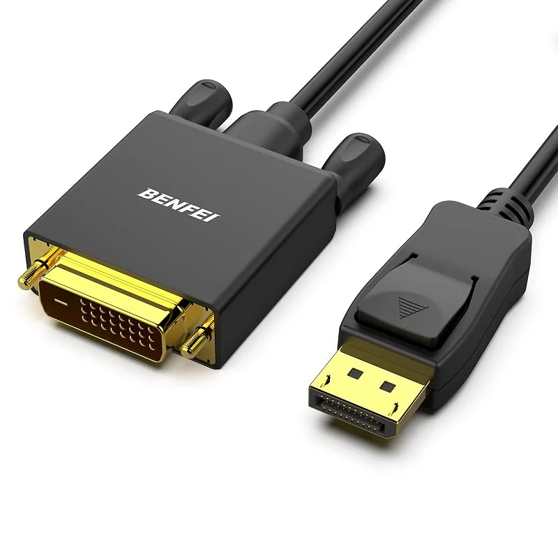BENFEI DisplayPort till DVI DVI-D Single Link 1, 8 m kabel, displayport till DVI-adapter hane till hane guldpläterad sladd för Lenovo, Dell, HP, ASUS och annat märke — Laddning och kablar