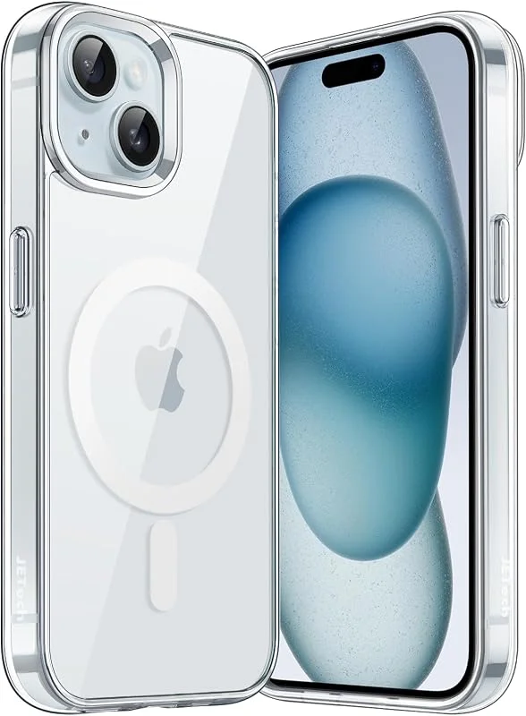 JETech Magnetiskt Skal för iPhone 15, Klar — Mobil och surfplatta