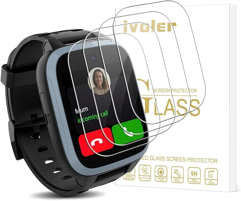 iVoler 4 stycken härdat glas för XPLORA XGO 3, XPLORA Kidzi, skärmskydd mot repor, 9H hårdhet, anti-fingeravtryck, klar HD, bubbelfri — Mobil och surfplatta