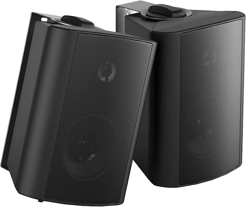 Herdio 4 tum 200 watt utomhus Bluetooth-högtalare vattentäta, väggmonterade högtalare med kraftfull bas för hem trädgård uteplats inomhus — Hörlurar och ljud