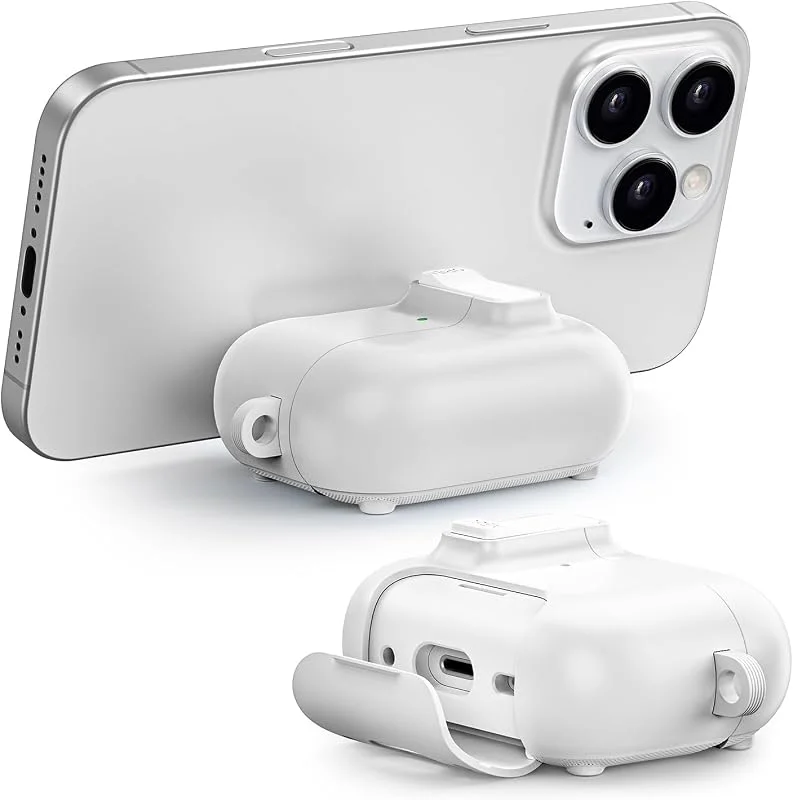 ORICO Fodral för AirPods Pro 2:a generationen med stativ, MagSafe-laddning och magnetiskt lock, kraftfullt fallskydd, vit-CP32P — Mobil och surfplatta