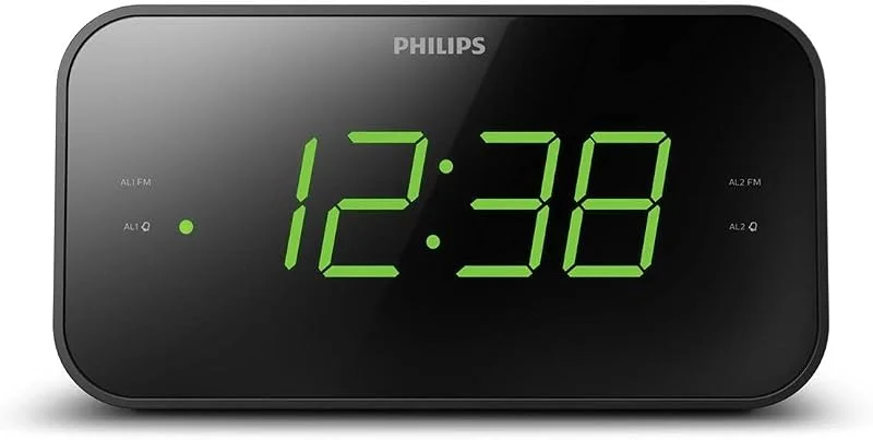 Philips TAR3306, 12 Klockradio, Svart, 7.6 x 24.4 x 10.1 cm — Portabel digital och ljud