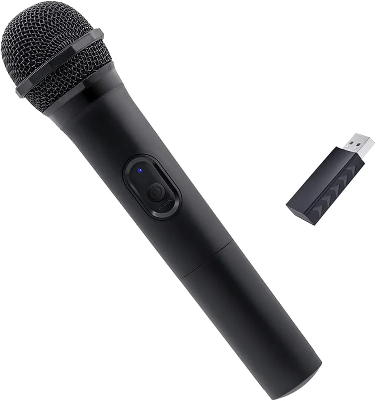 Mcbazel Trådlös USB-spelmikrofon kompatibel med Xbox Series X, S, PS5, Switch OLED, NS Switch, PC, PS4, PS3, PS2, Xbox One X, S, Xbox One, Xbox 360, Wii, Wii-mikrofon, Xbox Series X-mikrofon — Hörlurar och ljud